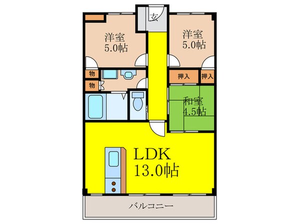 カ－サビアンカ茨木の物件間取画像